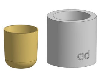 Medium cup mug plaster slip casting mould. Form mold P0207M