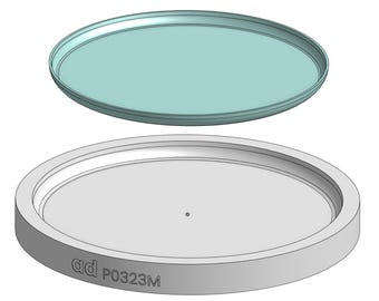 Medium rounded plate slip casting mould. Form mold P0323M