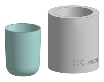 Extra large cup mug plaster slip casting mould. Form mold P0207XL