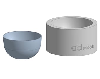 Small curved bowl plaster slip casting mould. Form mold P0244S