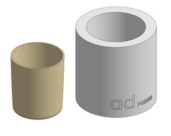 Small cup mug plaster slip casting mould. Form mold P0258S
