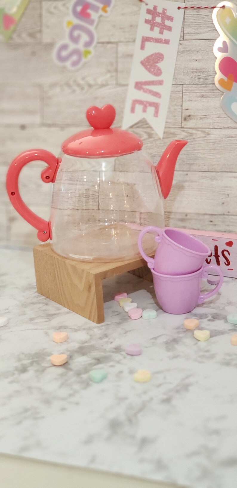 Personalized Pretend Play Tea Set, Play Food Toys, Plastic Tea Party