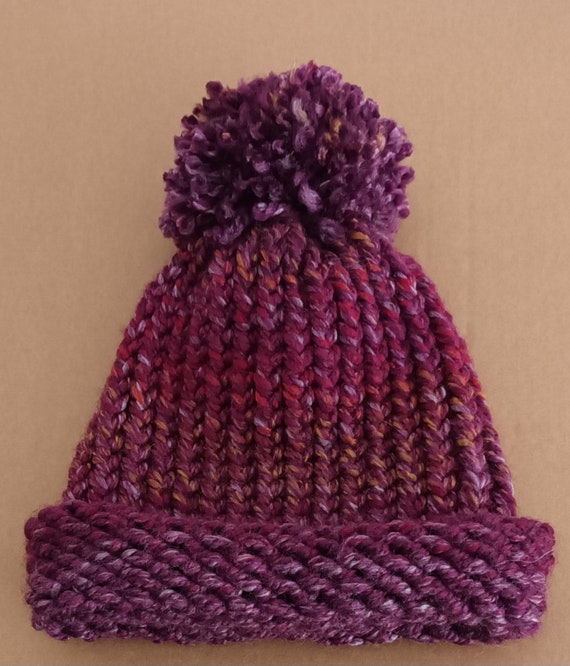Purple wooly hat outlet