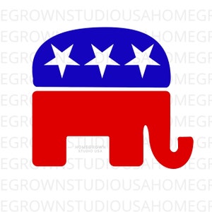 Republican Elephant Svg, Republican Svg, Political Clipart, Republican Party Svg, Dxf, Eps Png Jpg, Instant Download for Cricut, Silhouette