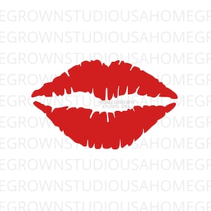Lips SVG, Red Lips Svg, Kiss Svg, Kiss Mee Clip Art, Digital Download for Cricut, Silhouette, Glowforge, Hugs Kisses Svg Png, Dxf EPS