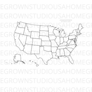 Old Map of United States of America Digital Print Instant Digital ...