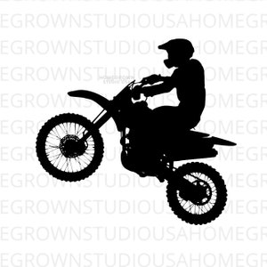 Motocross Svg, Dirt Bike Motorcycle Clipart, Racing Sports, Uso Comercial, Svg, Dxf, Eps Png Jpg, Download instantâneo para Cricut, Silhueta