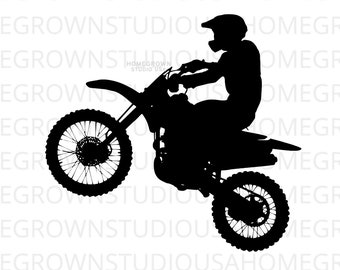 Motocross Svg, Dirt Bike Motorcycle Clipart, Racing Sports, Commercial Use, Svg, Dxf, Eps Png Jpg, Instant Download for Cricut, Silhouette