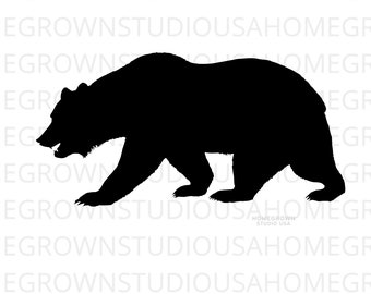 Bear Svg Bear Clipart Bear Silhouette PNG  Cricut Digital File Instant Digital Download Svg Dxf Eps Png Jpg Animal Clipart Silhouette