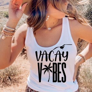 Vacay Vibes SVG, Svg vacances, vacances de printemps, vacances en famille, vacances à la plage à Hawaï, téléchargement numérique Silhouette Cricut, Svg Png Jpg Dxf EPS