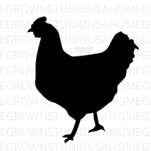 Chicken SVG, Hen Chick Clipart Vector, Chicken Silhouette, Svg, Dxf, Eps Png Jpg, Instant Download for Cricut Glowforge, Silhouette