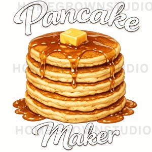 Pancake Maker PNG, Funny Family Cook Gift, Dad Meme, Father's Day Graphic Tee Design,  Digital Download