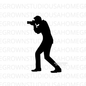 Photographer Man Svg, Photographer Silhouette Svg Camera Clipart Commercial Use, Svg, Dxf, Eps Png Jpg, Instant Download for Cricut