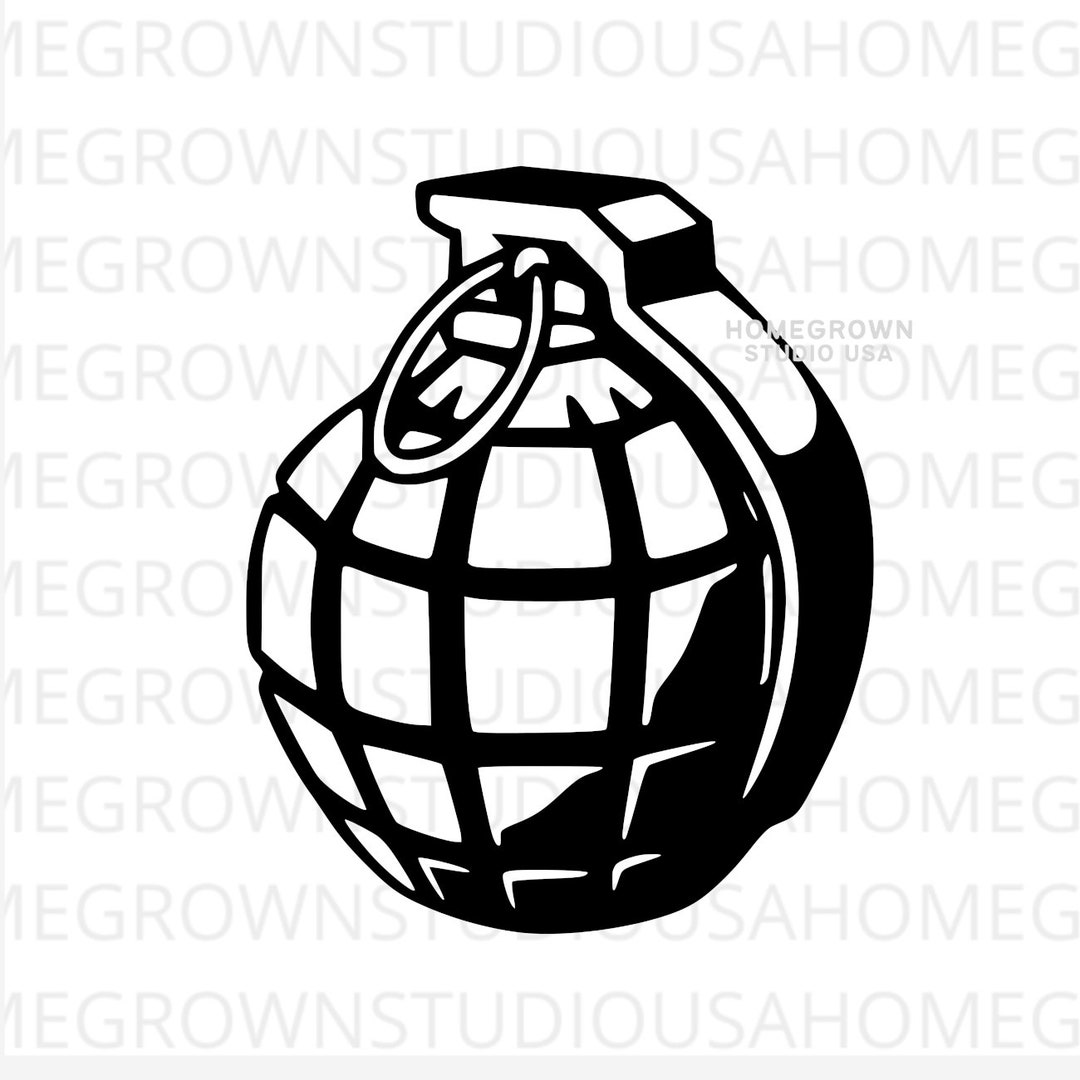 Grenade Svg, Hand Grenade Png, Weapon Svg, Military Army Clipart ...