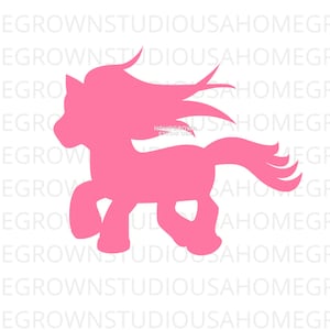 Pink Pony SVG, Pony Horse Clipart, Pony Silhouette, Pony Birthday Svg, Dxf, Eps Png Jpg, Instant Download for Cricut Glowforge, Silhouette