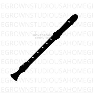 Recorder School Recorder Svg, Musical Instruments Clipart, Svg, Dxf, Eps Png Jpg, Instant Digital Download, Cricut Silhouette, Glowforge