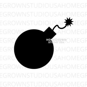 Bomb SVG, Bomb Silhouette, Bomb Png, Military Weapons Svg,  Commercial Use, Digital File Svg Png Eps Dxf Jpg, Vector Cut Files Cricut