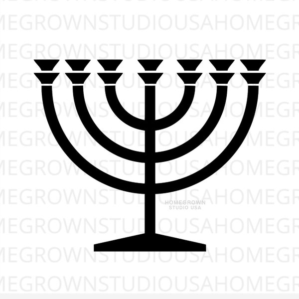 Jewish Monorah Svg, Hanukkah Candle, Jewish Faith Clipart Svg, Dxf, Eps Png Jpg, Instant Download for Cricut, Glowforge orSilhouette