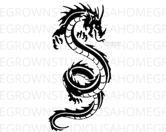 Dragon Svg, Dragon Silhouette, Mythical Dragon Clipart Svg, Dxf, Eps Png Jpg, Instant Download, Cricut Silhouette, Glowforge, Commercial Use