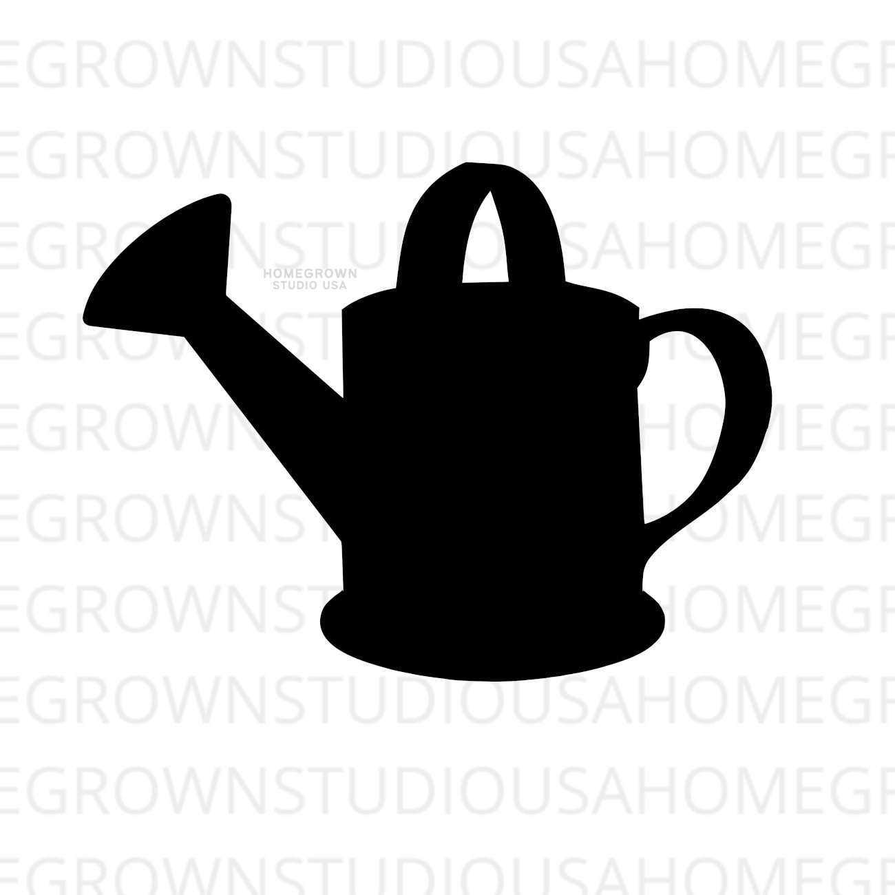 Watering Can Svg Water Pot Garden Clipart Svg Dxf Eps Png Etsy