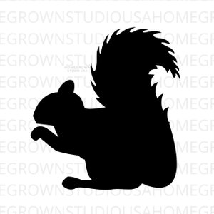 Écureuil Svg, Animal Clipart, Silhouette d’écureuil Svg, Dxf, Eps Png jpg, Téléchargement instantané, Silhouette Cricut, Glowforge, Utilisation commerciale