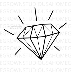 Diamond Svg, Diamond Ring Engagement Clipart Vector Clipart, Svg, Dxf, Eps Png Jpg, download instantâneo para Cricut Glowforge, Silhouette