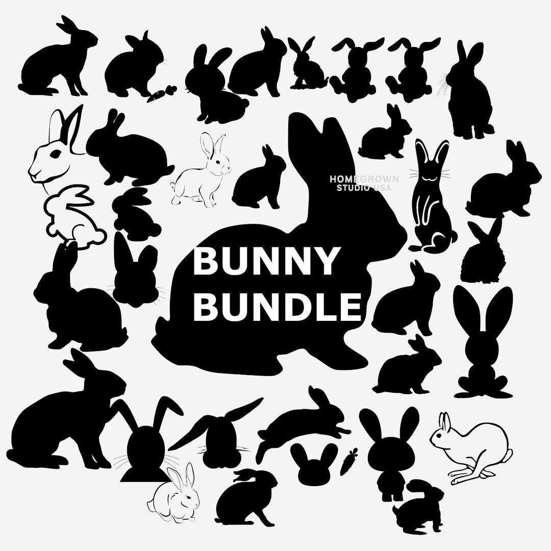 Bunny Bundle SVG Bunny Rabbits Easter Bunny Svg Easter Rabbit Png for ...