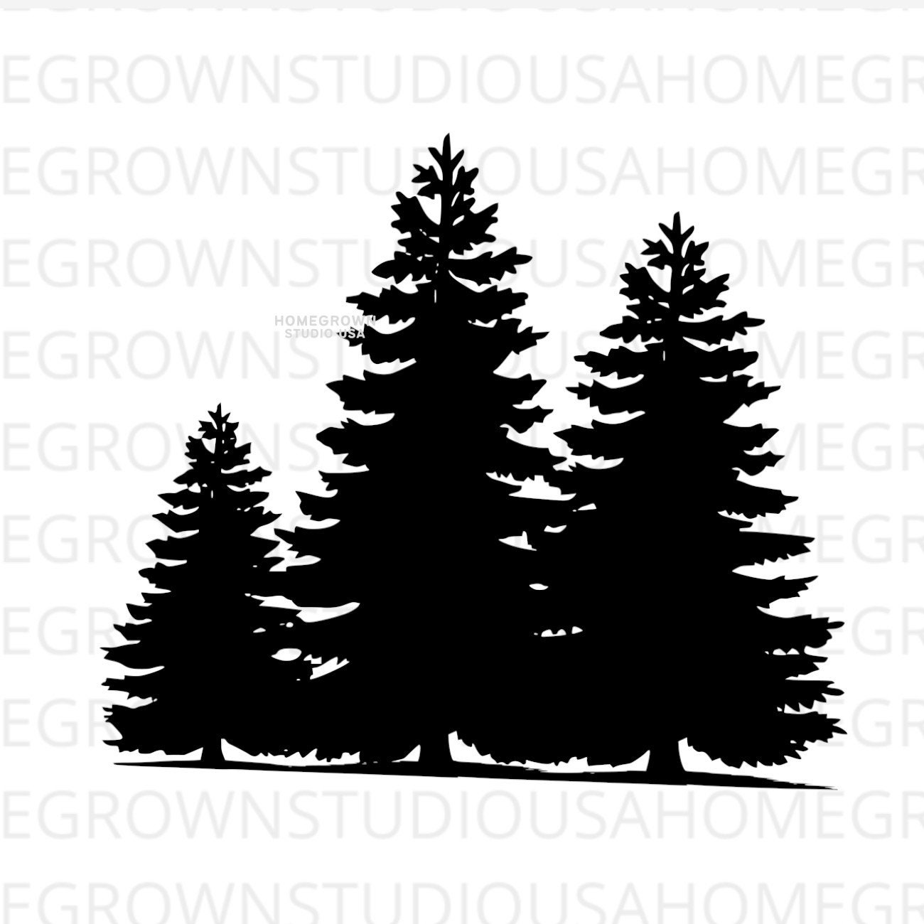 Pine Tree Svg Christmas Tree Svg Tree Silhouette Commercial - Etsy Canada