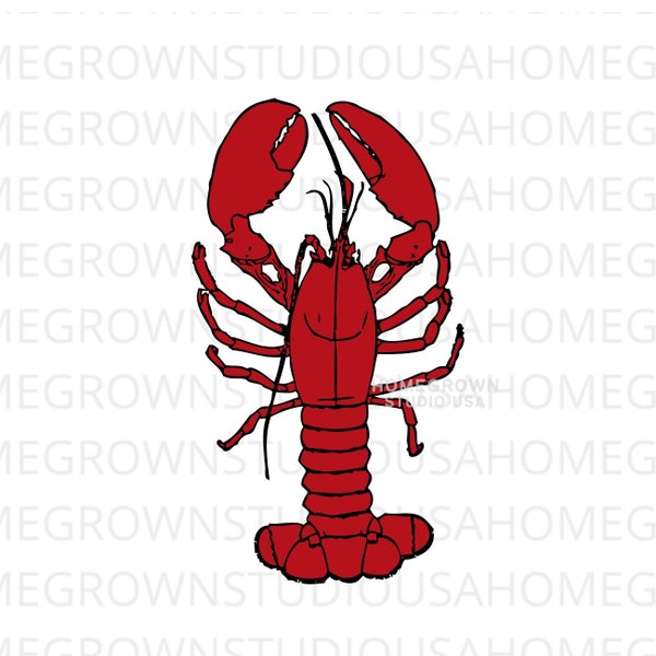 Red Lobster Svg Seafood Clipart Lobster Logo Png Lobster Vector For Cricut Silhouette Png Jpg Svg Dxf Eps Digital Download Files