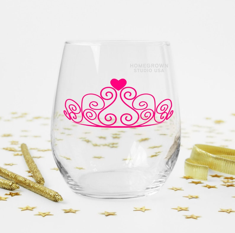 Tiara Crown Svg Princess Birthday Crown Queen Heart Tiara Etsy