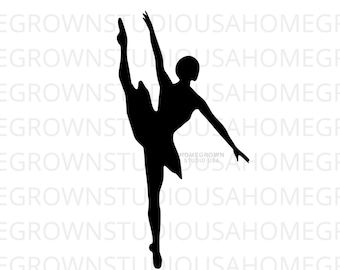 Bailarina Svg, Bailarina de Ballet, Bailarina Clipart, Silueta de Ballet, Dxf, Svg, Eps Png Jpg, Descarga Instantánea para Cricut Glowforge, Silhouette