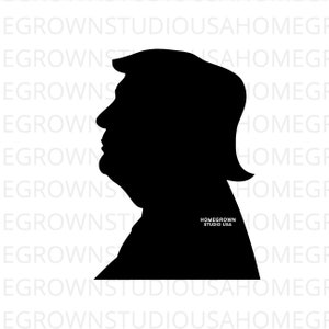 Trump Silhouette Svg, American President Svg, Presidnet Trump Clipart Svg, Dxf, Eps Png Jpg, Instant Download for Cricut or Silhouette