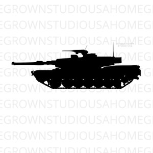 Militaire Tank SVG, Militaire Svg, War Clipart, Gun TankVector voor Cricut, Silhouet, Wapen Stencil, Commercieel gebruik, Digitaal bestand