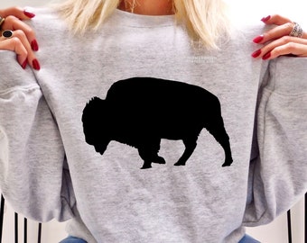 Bison SVG, Svg Animal, buffle Silhouette Clipart, Svg, Dxf, Eps Png Jpg, téléchargement immédiat pour Cricut Glowforge, Silhouette