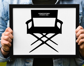 Director Chair Svg, Movies Cinema Theatre, Clipart,  Svg, Dxf, Eps Png Jpg, Instant Download, Cricut Silhouette, Glowforge