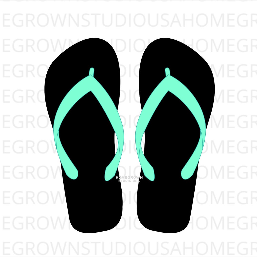 Flip Flops Svg, Summer Beach Svg, Beach Flip Flops Clipart Vector, Svg ...