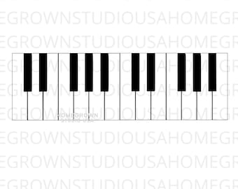 Piano Keys Svg, Piano Keyboard Svg, Music Clipart Files, Commercial Use, Svg, Dxf, Eps Png Jpg, Instant Download for Cricut or Silhouette