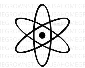 Atom Symbol Svg, Molecule Element Science Chemistry Clipart Commercial Use, Svg, Dxf, Eps Png Jpg, Instant Download for Cricut, Silhouette