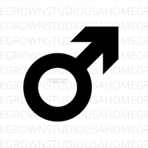 Männliches Symbol Svg, männliches Geschlecht Symbol Clipart kommerzielle Nutzung, Svg, Dxf, Eps Png Jpg, Sofortiger Download für Cricut, Silhouette, Glowforge
