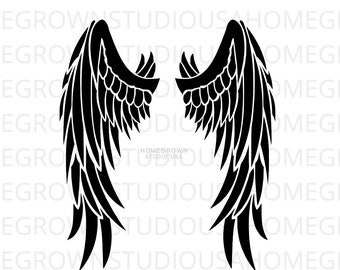 Engelsflügel SVG, Engel Flügel SVG, Engelsflügel Dxf, SVG, Eps Png Jpg, Instant Download für Cricut Glowforge, Silhouette