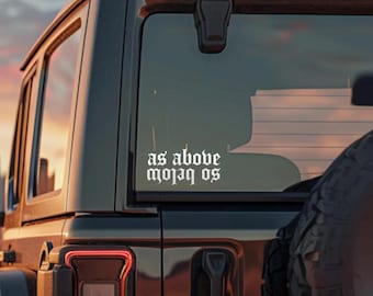 As Above So Below Car Decal, Gothic Witch Sticker