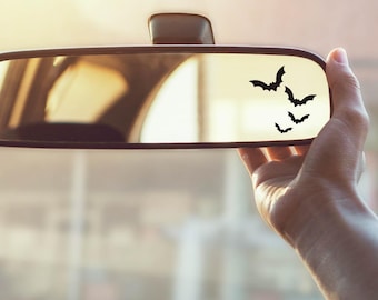 Bats Rearview Mirror Decal: Halloween Car Accessory