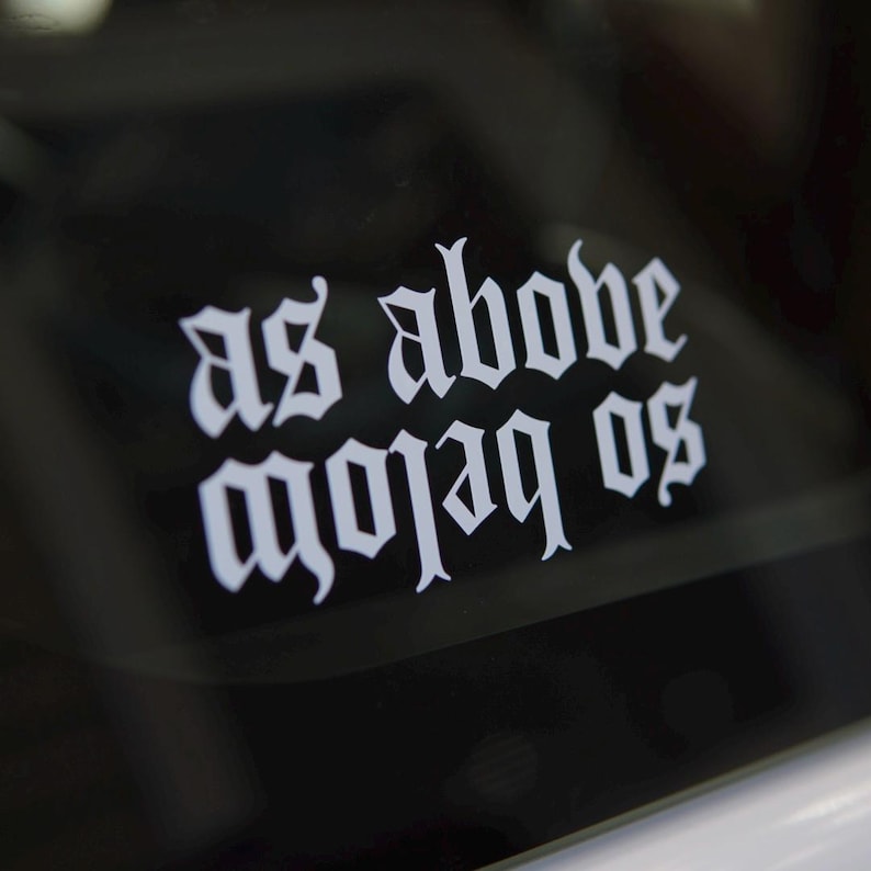 As Above So Below Car Decal, Gothic Witch Sticker image 2