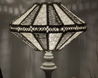 Lampshades, art deco lamps, unique lamp shades, handmade home lamps, retro shades, vintage lampshades