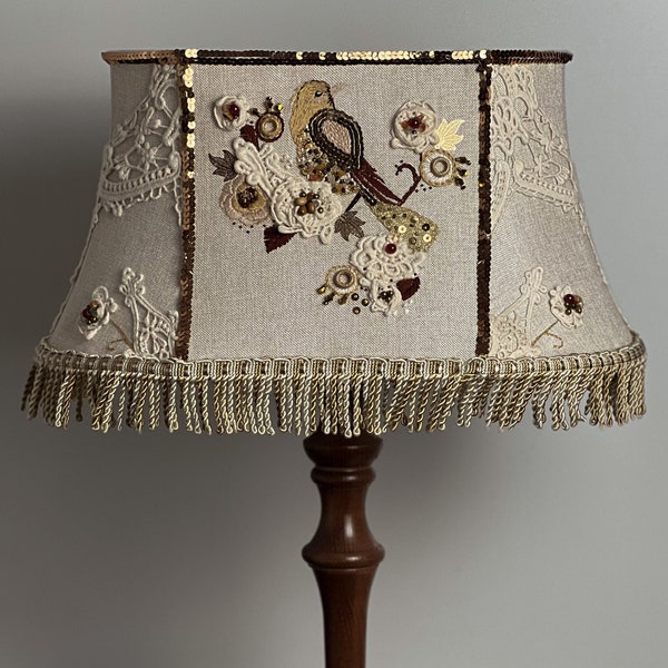 Lampshades, art deco lamp, unique lamp shades, handmade home lamp, retro shades, vintage lamp shade