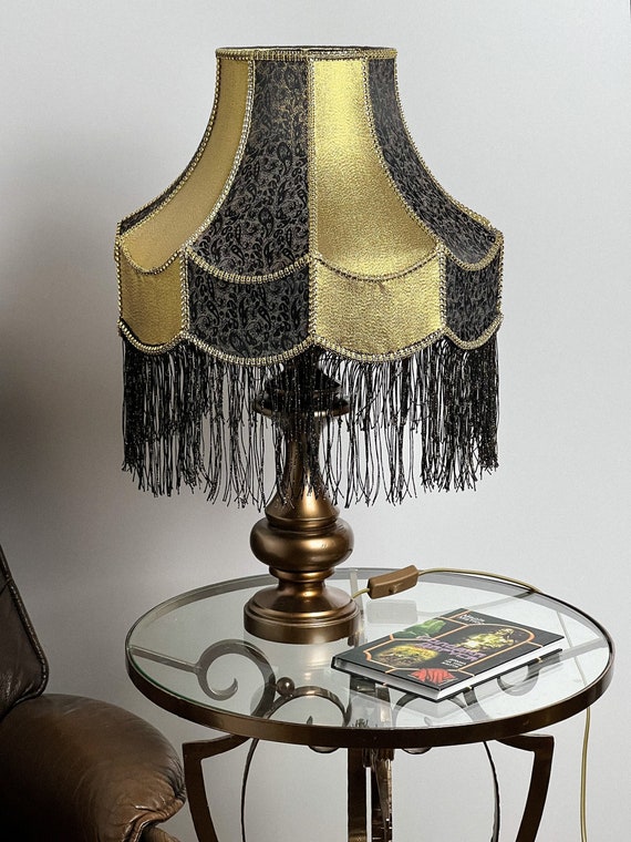 Victorian Table Lamp With Fringed Opulent Etsy UK