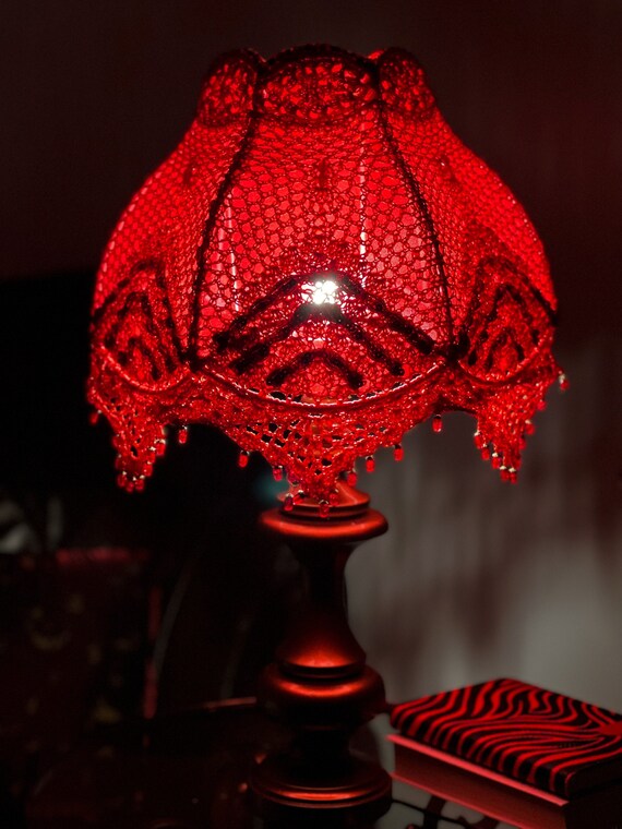 Red table cheap lamp base