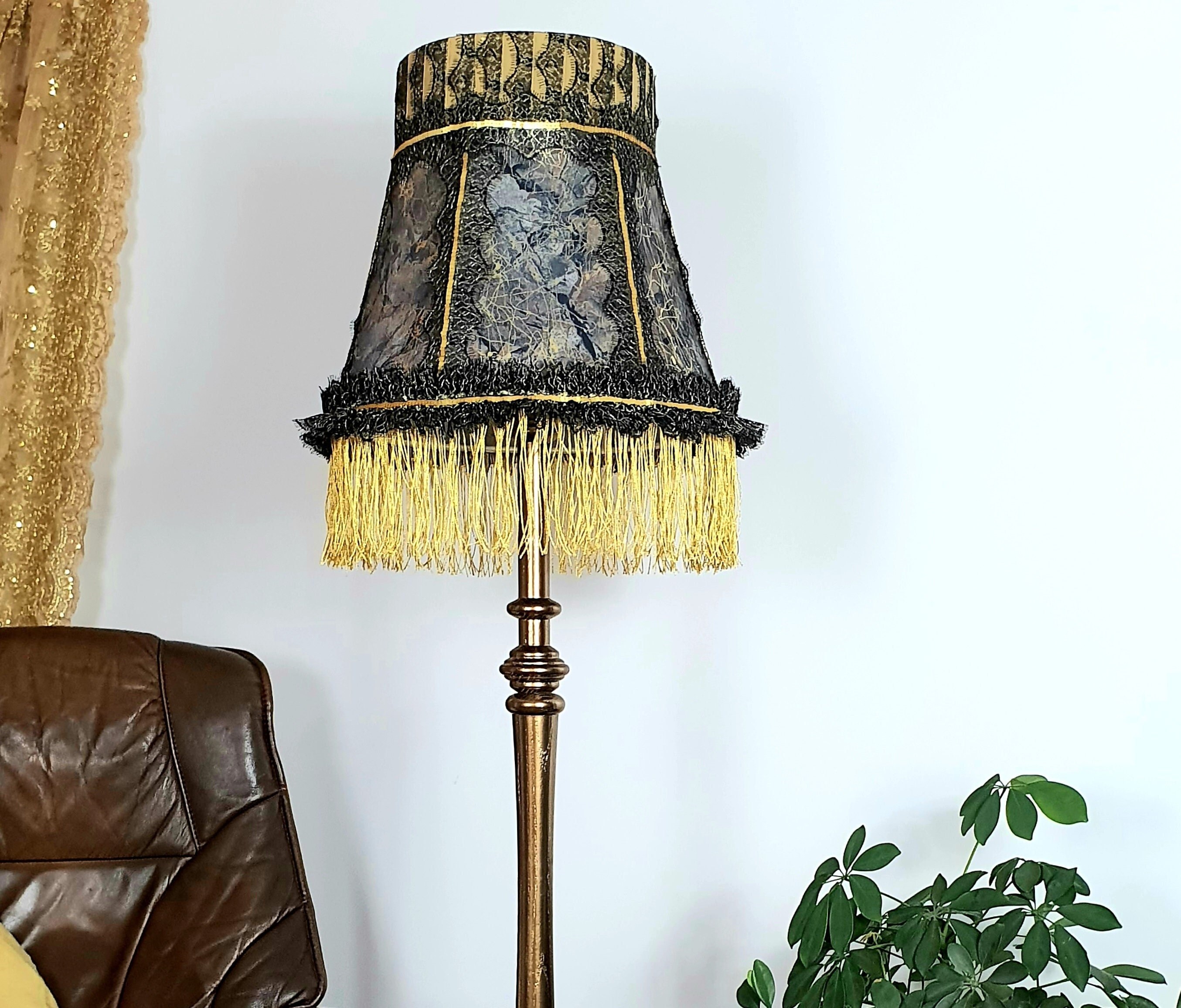 Victorian Fringed Lampshade for Floor Lamps Handmade Antique Lampshade ...