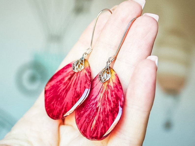 Petal earrings on sale