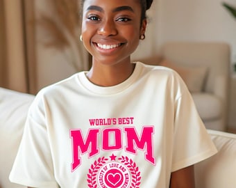 World's Best Mom T-Shirt, Mother's Day Gift, Family Reunion Tee, Comfortable Casual Wear, Gift for Moms, Unisex Softstyle Tee
